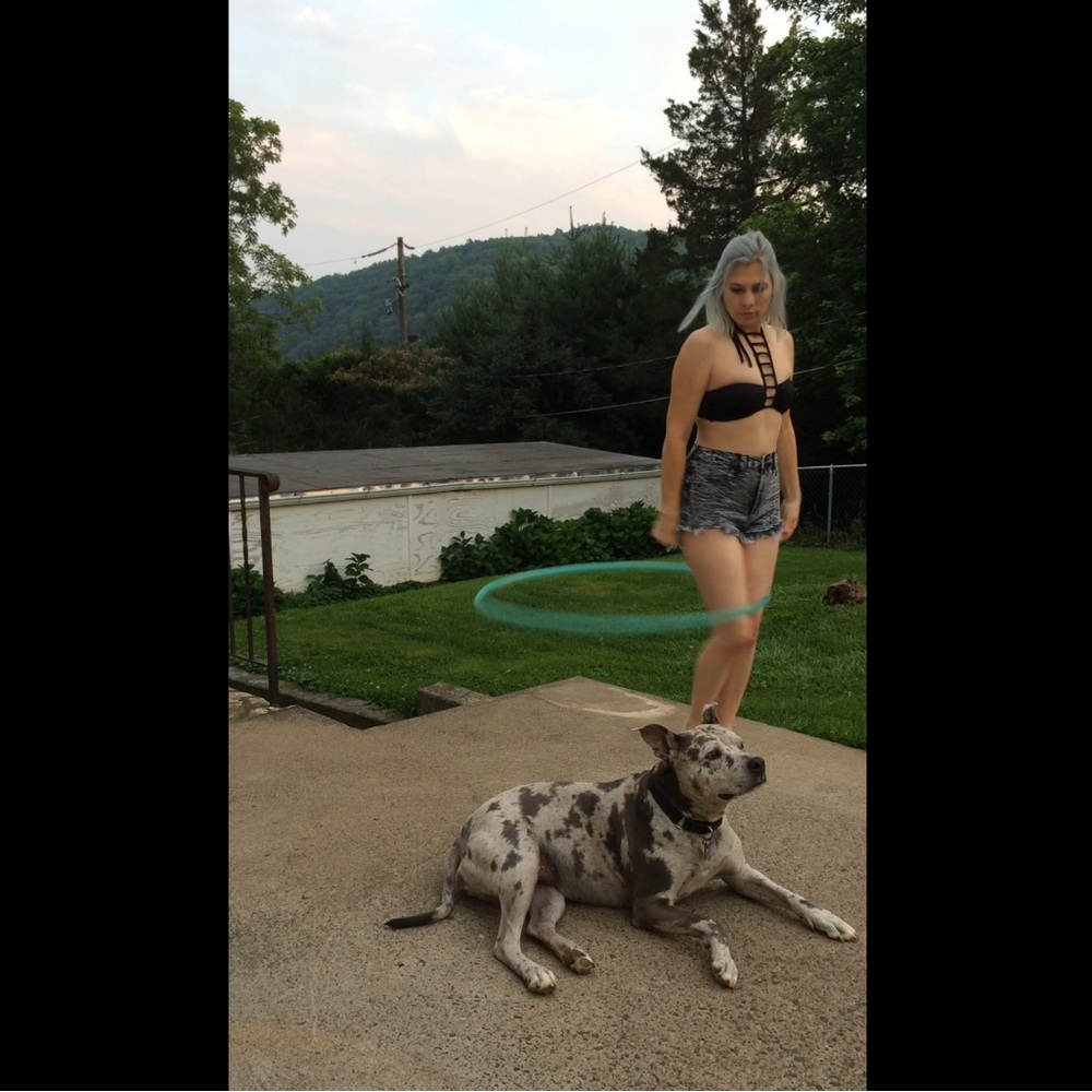 High-Waisted, Acid Wash Denim Shorts: Sz. S